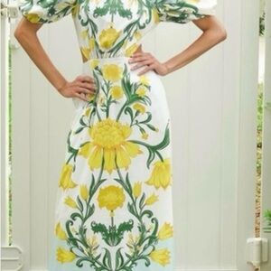 Floral Mestiza NY Print Midi  Dress NWT